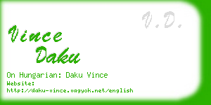 vince daku business card